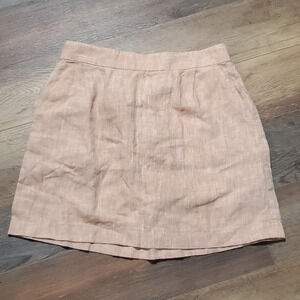 Lou & grey linen peach mini skirt new with tags